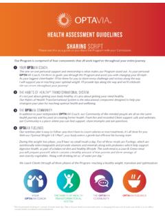 OPTAVIA&#174; Health Assessment Guidelines