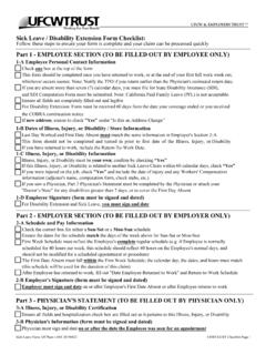 Sick Leave Disability Extension Form Checklist: F