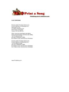BLUE CHRISTMAS - Print a Song