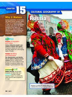 Chapter 15: Cultural Geography of Russia