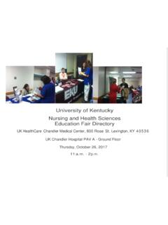 University of Kentucky Nursing and Health Sciences ...