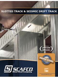 SLOTTED TRACK &amp; SEISMIC DRIFT TRACK - SCAFCO