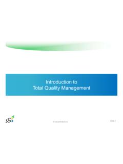 Introduction to Total Quality Management