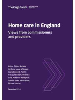 Home care in England - King's Fund