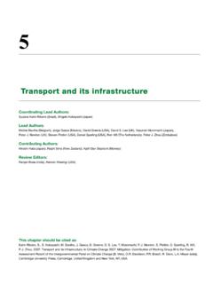 Transport and its infrastructure - ipcc.ch