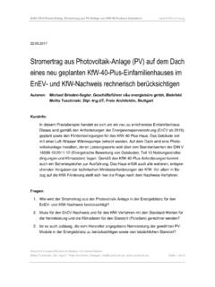 EnEV 2016: Stromertrag aus Photovoltaik ... - EnEV …
