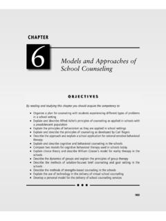 Models and Approaches of School Counseling