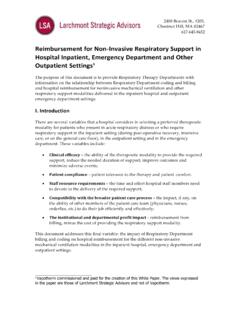 Reimbursement for Non-Invasive Respiratory Support in ...