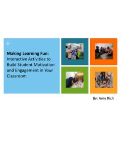Interactive Activities to Build Student Motivation and ...
