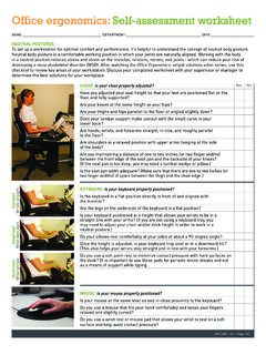 S915 Office ergonomics: Self-assessment …