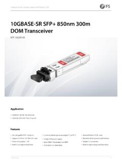 10G SR SFP+ Transceiver Datasheet | FS