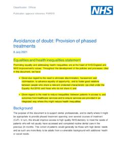 Avoidance of doubt: Provision of phased treatments