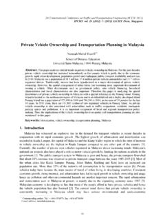 Private Vehicle Ownership and Transportation …