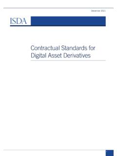 Contractual Standards for Digital Asset Derivatives