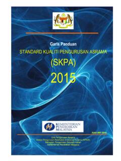 STANDARD KUALITI PENGURUSAN ASRAMA (SKPA) 2015