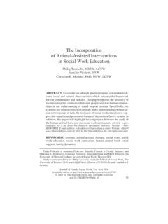 The Incorporation of Animal-Assisted Interventions in ...