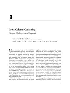 Cross-Cultural Counseling - SAGE Publications