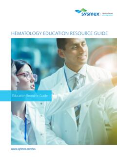 HEMATOLOGY EDUCATION RESOURCE GUIDE - Sysmex
