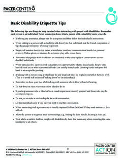 Basic Disability Etiquette Tips - PACER