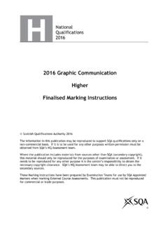 2016 Graphic Communication Higher Finalised Marking ...