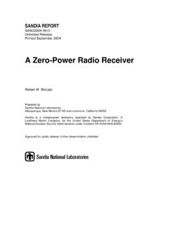 A Zero-Power Radio Receiver - prod.sandia.gov