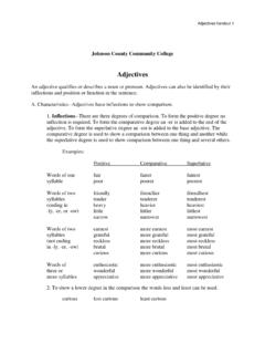 Adjectives - JCCC Home