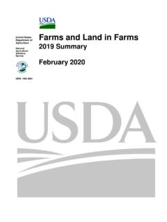 Farms and Land in Farms 2019 Summary 02/20/2020 - USDA