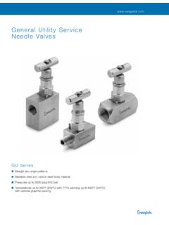 General Utility Service Needle Valves - Swagelok