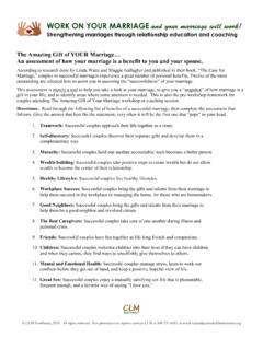 WORK ON YOUR MARRIAGE