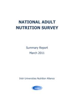 NATIONAL ADULT NUTRITION SURVEY - University College …