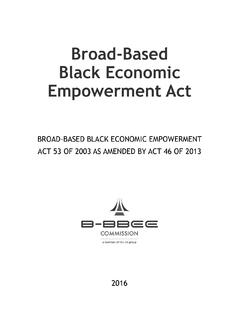 Broad-Based Black Economic Empowerment Act