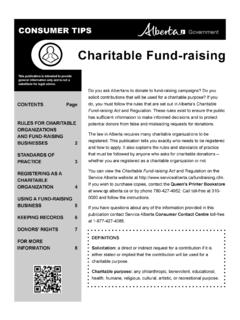 Charitable Fund-raising - Alberta