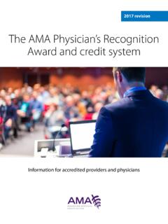 The Physician's Recognition Award and credit system 2010 ...
