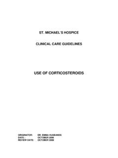 USE OF CORTICOSTEROIDS - palliativedrugs.com