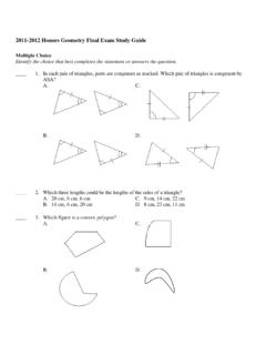 Honors Geometry Final Exam Study Guide