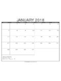 JANUARY 2018 - free-printable-calendars.com