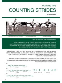 TRAINING TIPS COUNTING STRIDES - …
