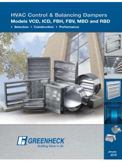 HVAC Control &amp; Balancing Dampers - Greenheck-USA