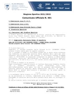 Stagione Sportiva 2021/2022
