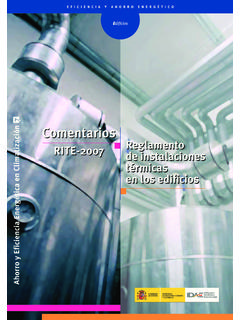 Comentarios RITE 2007 Reglamento de instalaciones …