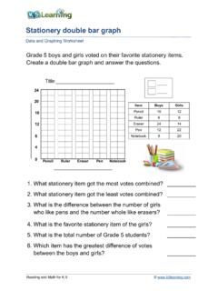 Stationery double bar graph Worksheet