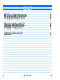 DIN 11864 / DIN 11853 Table of Contents