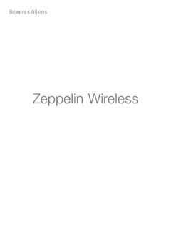 Zeppelin Wireless Manual - Bowers &amp; Wilkins
