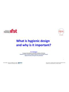 What is hygienic design and why is it important? - IFST