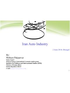 Iran Auto Industry - Bruegel