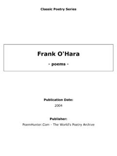 Frank O'Hara - poems - American Literature