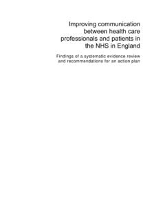 Improving communication between health care professionals ...