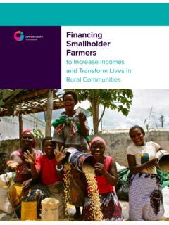 Financing Smallholder Farmers Opportunity International