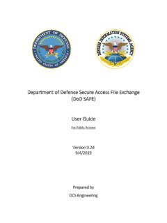 Department of Defense Secure Access File Exchange (DoD ...