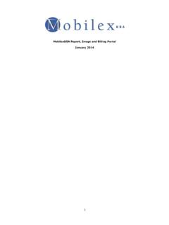 MobilexUSA Report, Image and Billing Portal January 2014